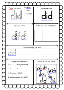 - Sight words - Workbook 1 (40 sight words) - Juffrou 911