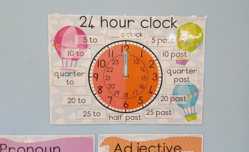 24 hour clock - A3 poster - Juffrou 911