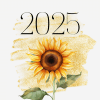 A3 Table calendar sunflower 2025