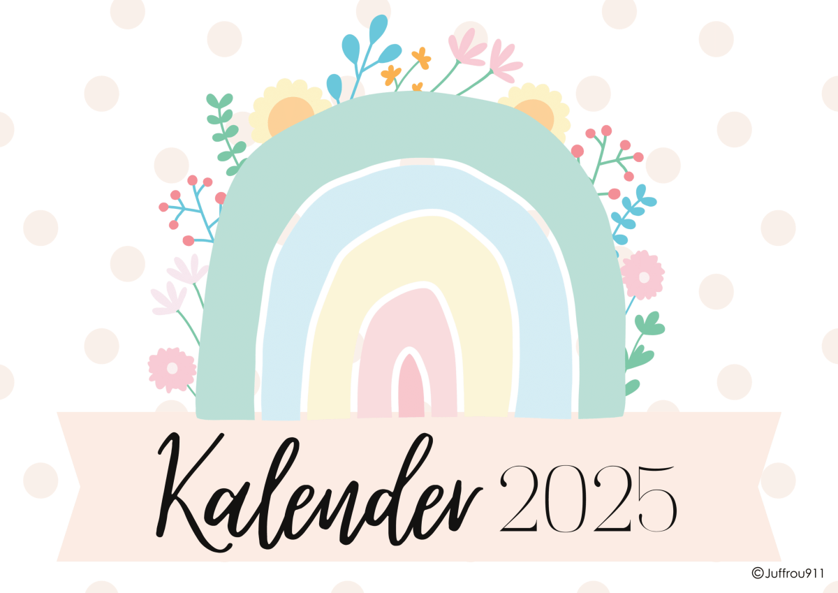 🎁A3 reenboog kalener 2025 - Pastel