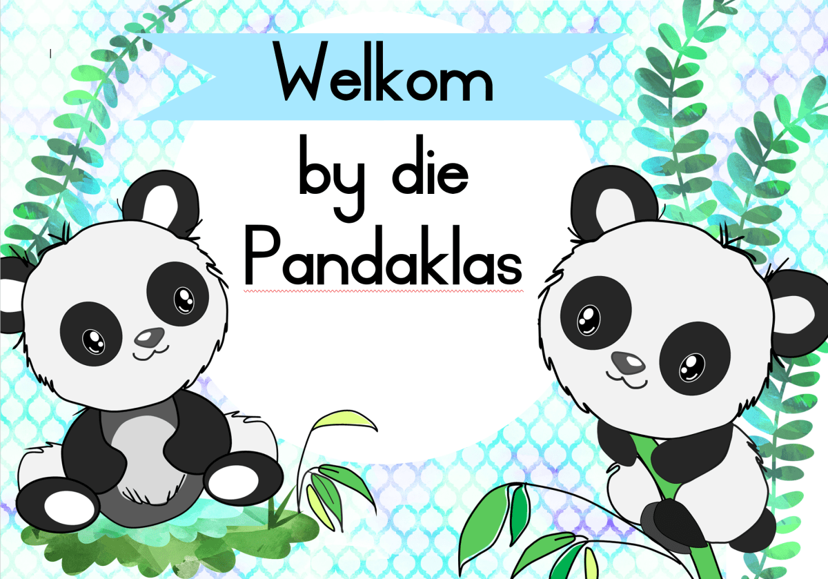 🎁Panda A3 deurplakkaat - Editable