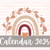 🎁 Boho Rainbow A3 desk calendar 2025