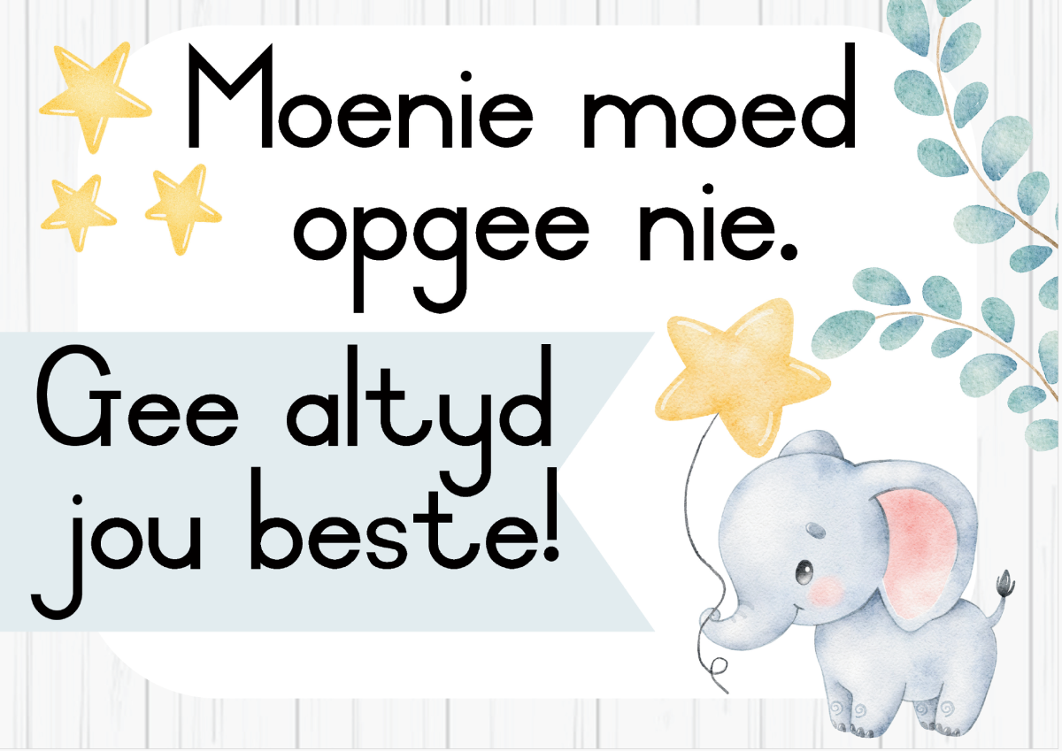 GRATIS Olifant lopende skrif vlaggies, emosies en klasreëls - Image 4