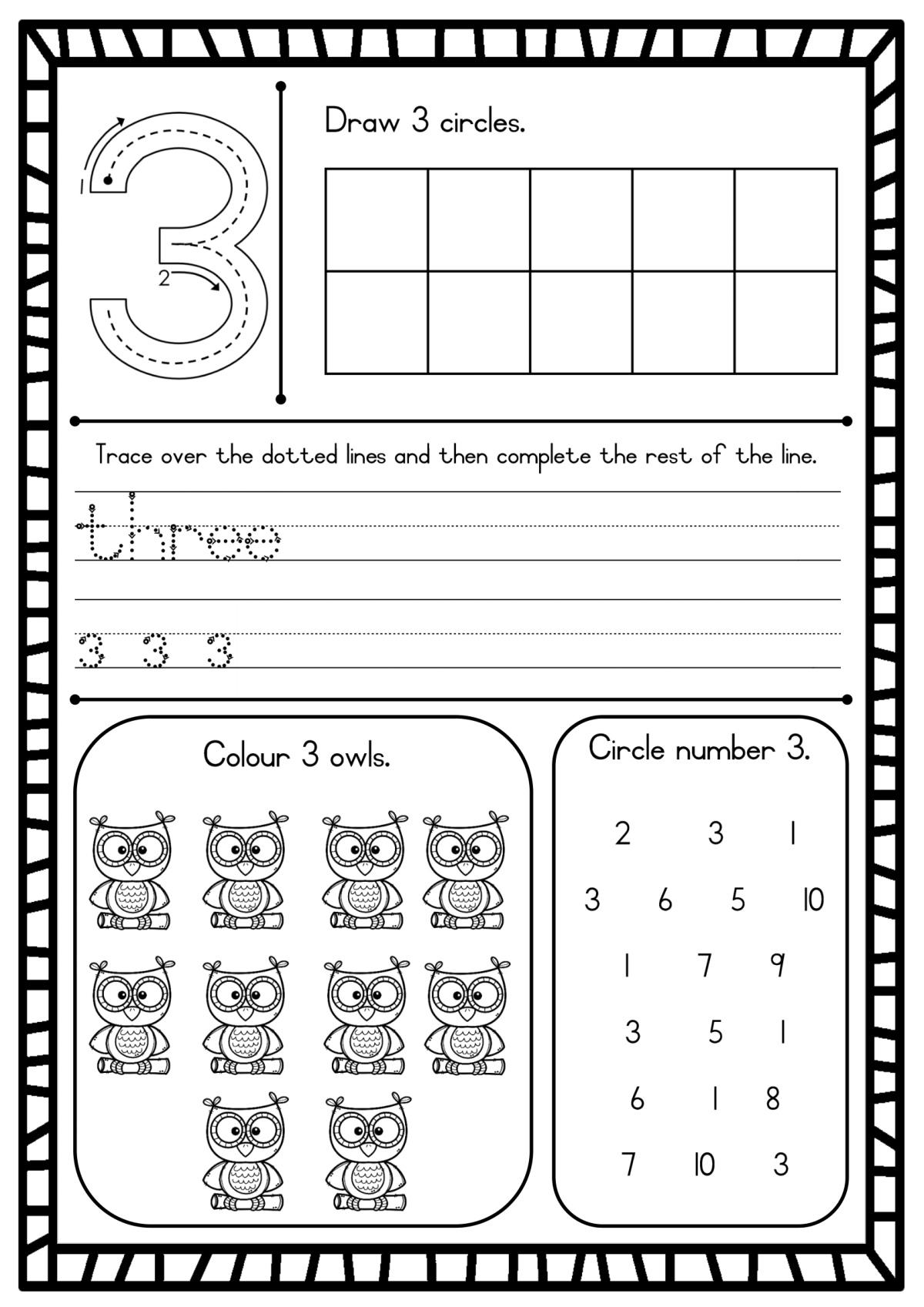 Practice numbers 1-10 worksheets - Image 2