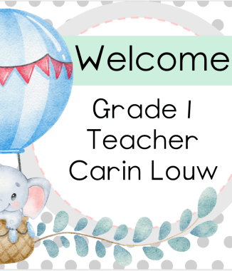 Elephant classroom theme - Watercolour