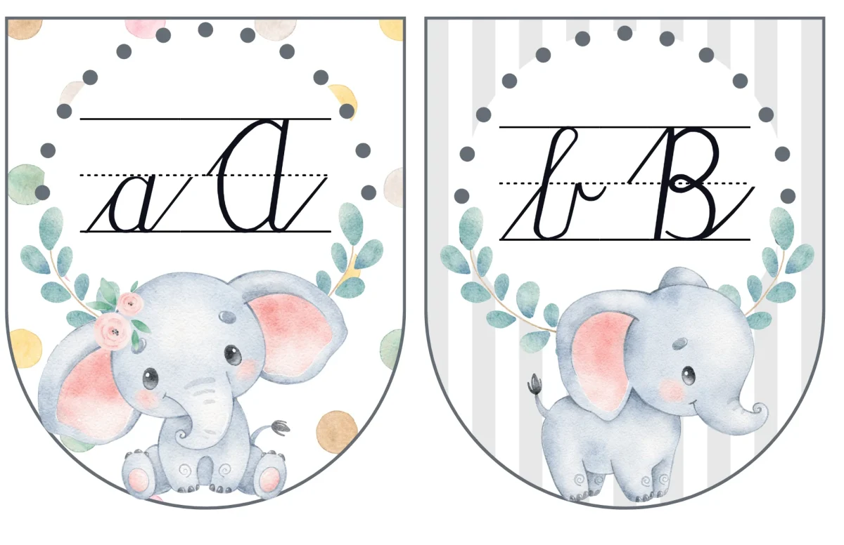 Elephant classroom theme - Watercolour - Image 41