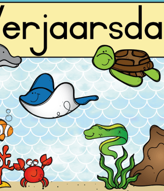 Verjaarsdag opskrif - Onder die see