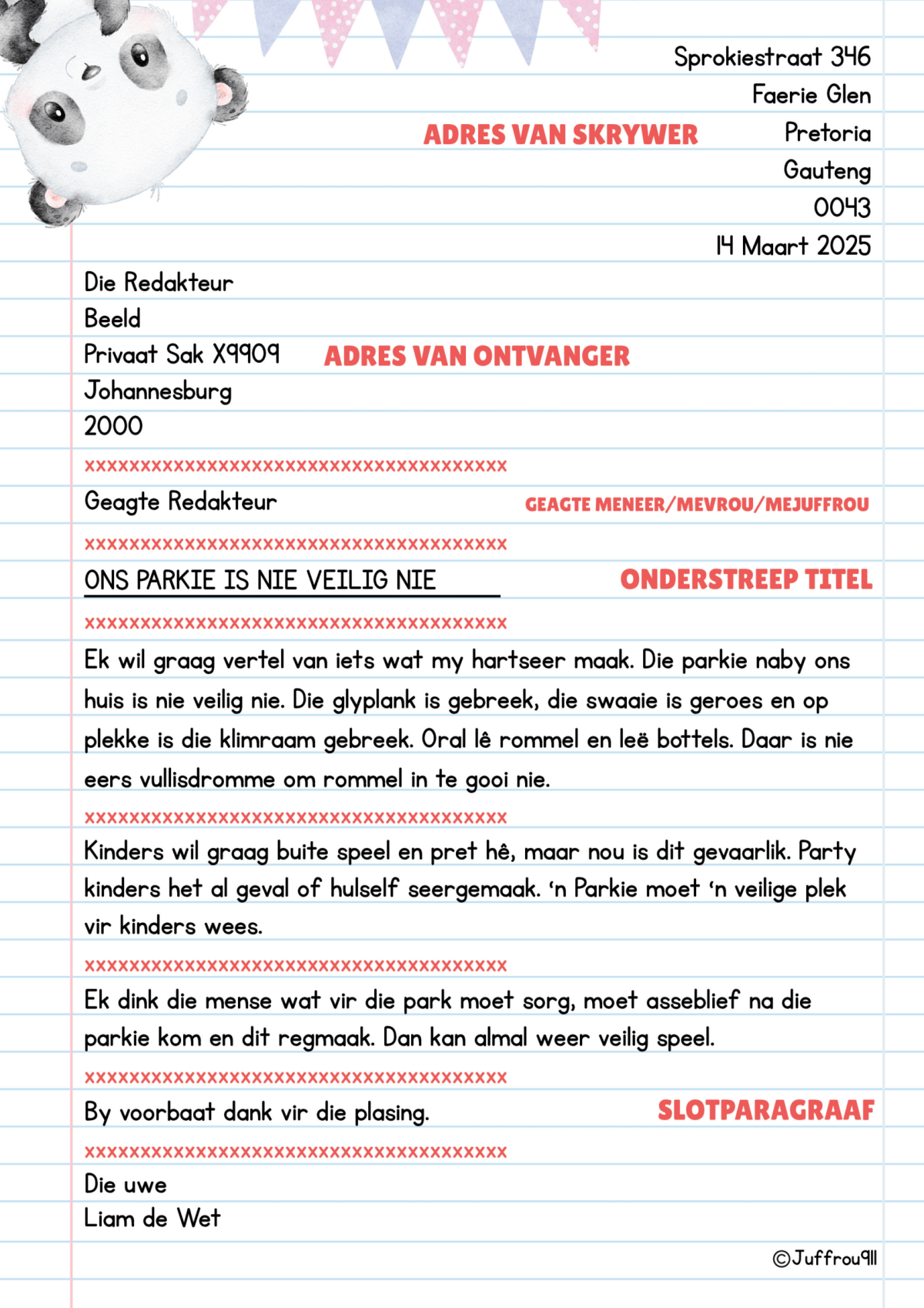 Panda - Afrikaanse muurkaarte - Image 7