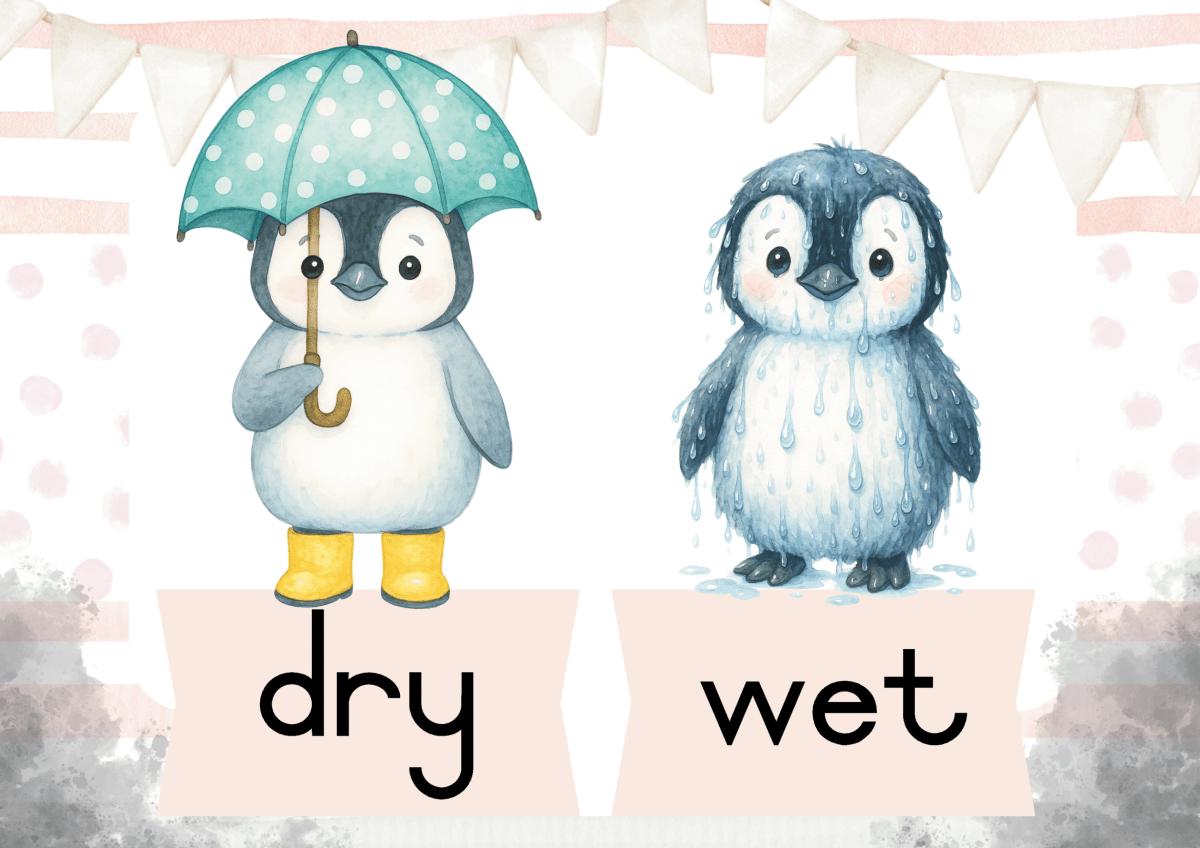 GRATIS Pikkewyn teenoorgesteldes muurkaarte / FREE Penguin opposites posters - Image 8