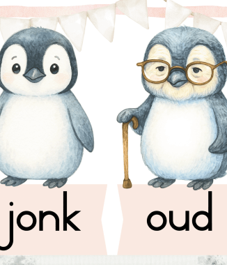 GRATIS Pikkewyn teenoorgesteldes muurkaarte / FREE Penguin opposites posters