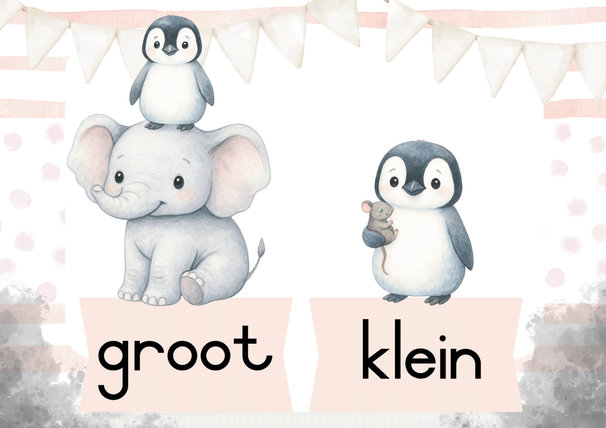 GRATIS Pikkewyn teenoorgesteldes muurkaarte / FREE Penguin opposites posters - Image 2