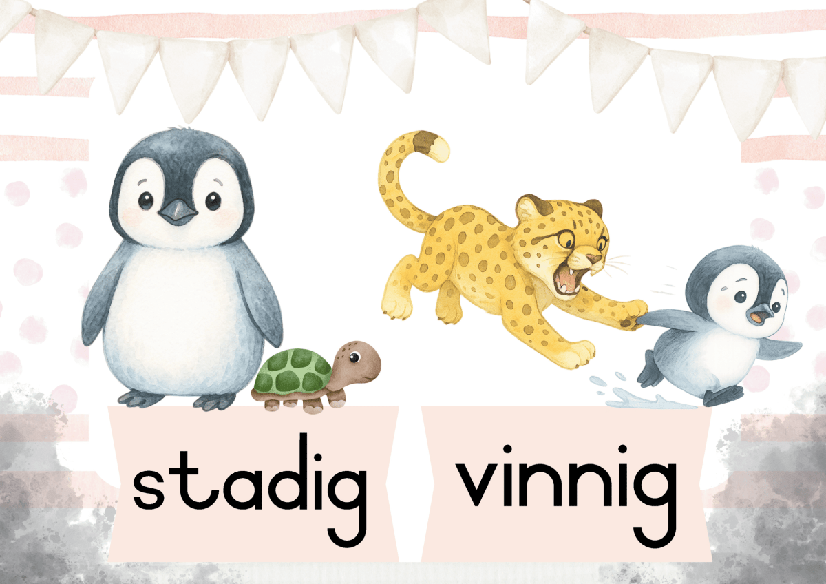 GRATIS Pikkewyn teenoorgesteldes muurkaarte / FREE Penguin opposites posters - Image 3