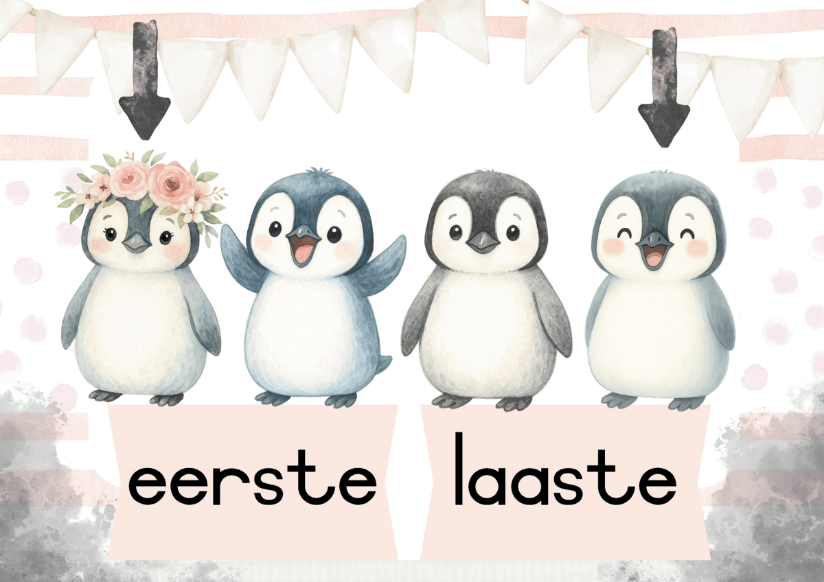 GRATIS Pikkewyn teenoorgesteldes muurkaarte / FREE Penguin opposites posters - Image 4