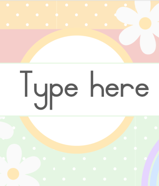 Editable Pastel products: Headings and Name cards