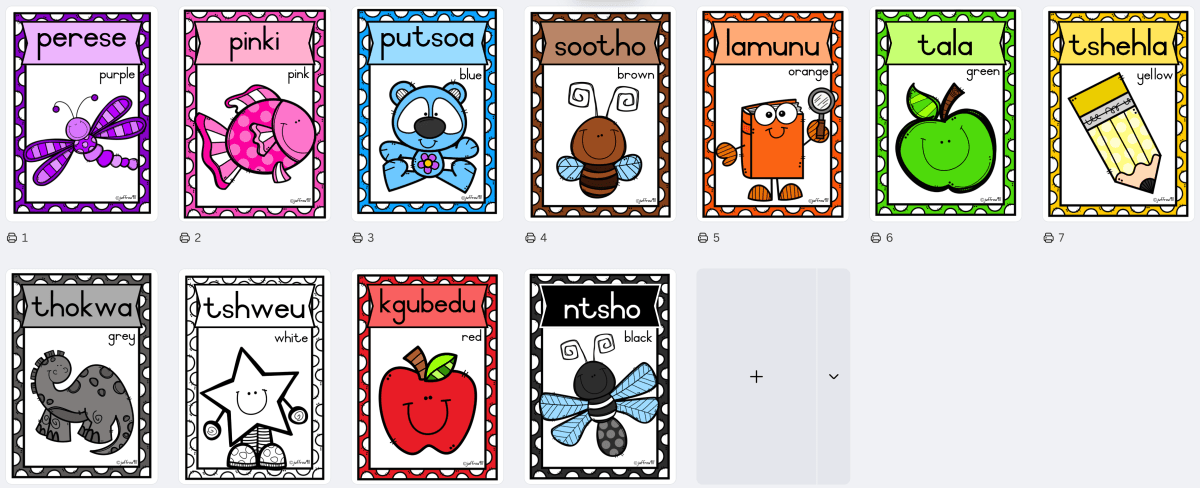 Sesotho-English: Mebala - Colours - Image 4