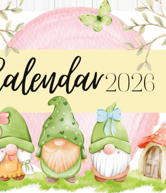 A3 Gnome Calendar 2026