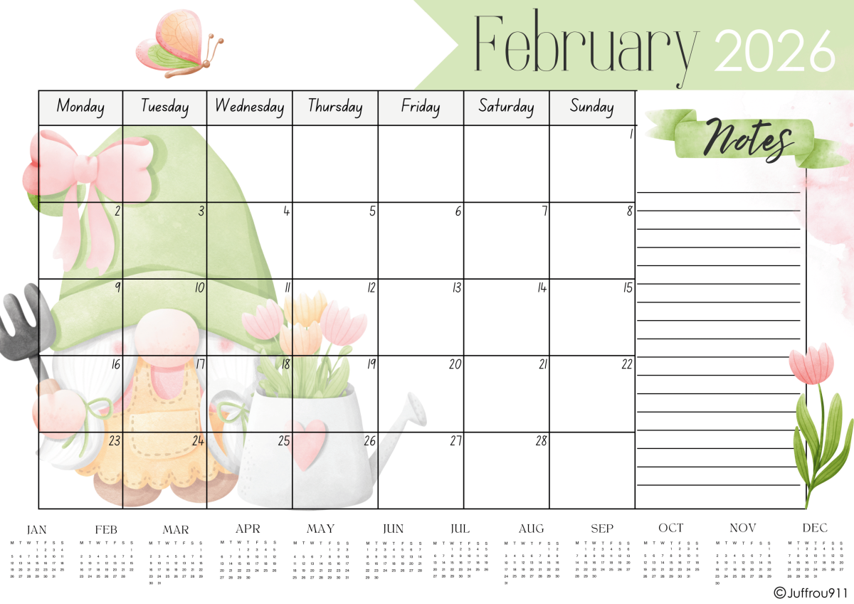 A3 Gnome Calendar 2026 - Image 3