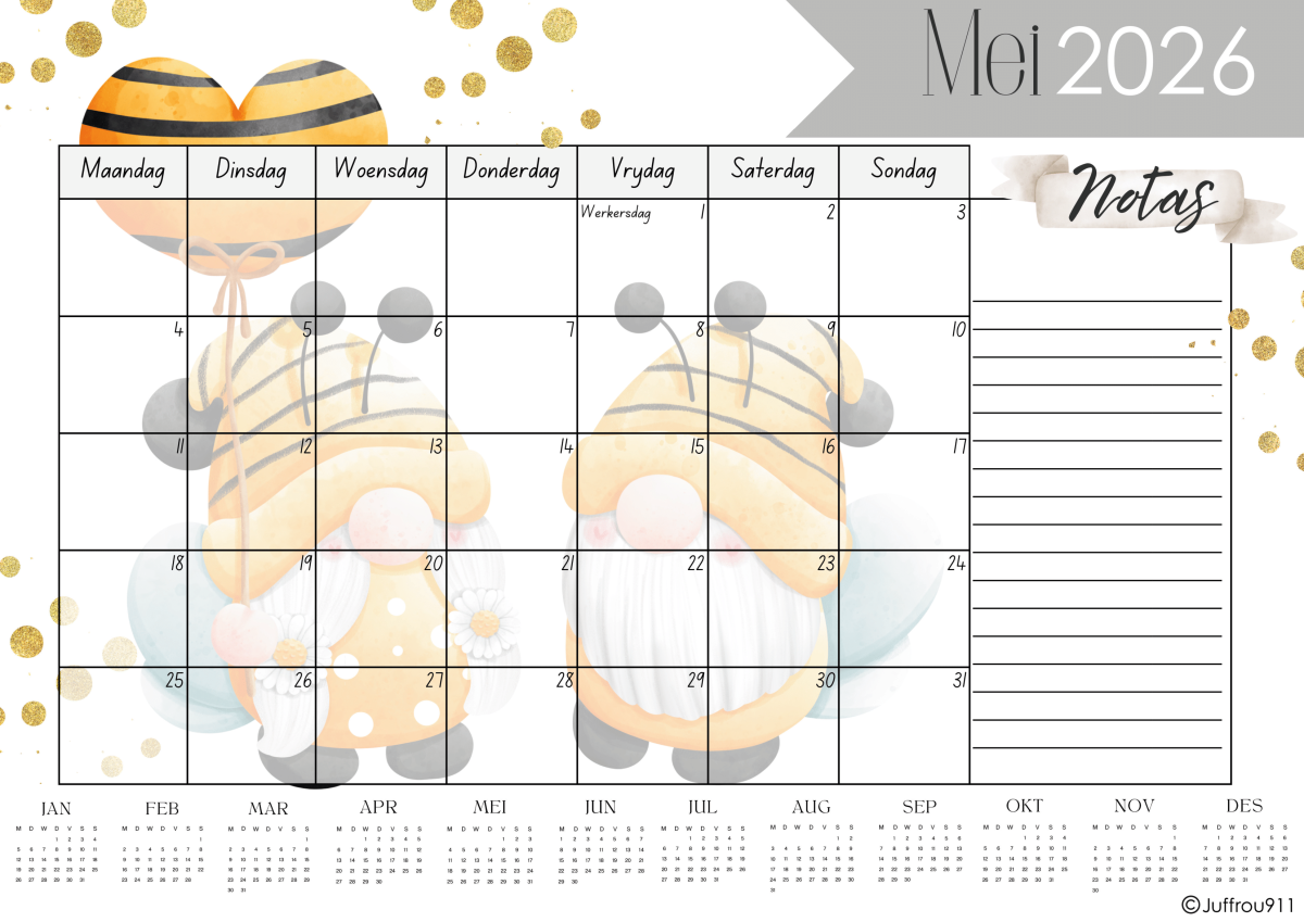 Gratis Kabouter Kalender 2026 - Image 4