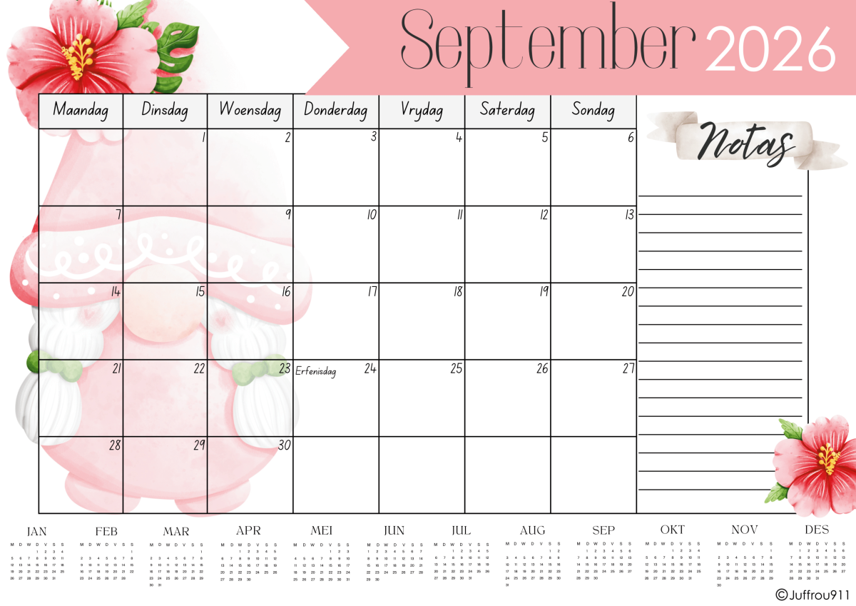 Gratis Kabouter Kalender 2026 - Image 5