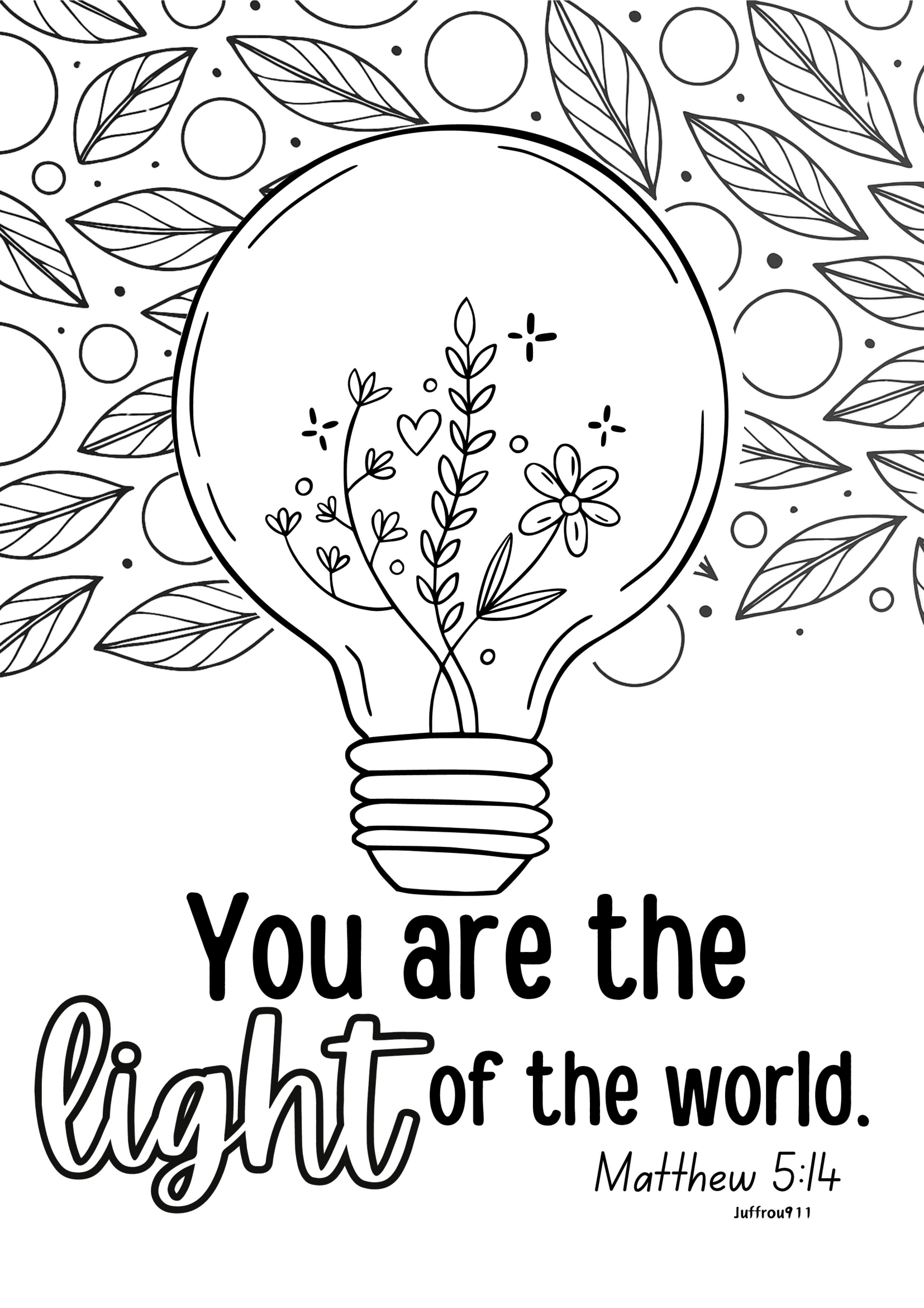 A4 Bible Verses for colouring