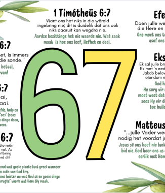 Trend van leerders: 6-7 volgens Bybelverse ( A3 muurkaart)