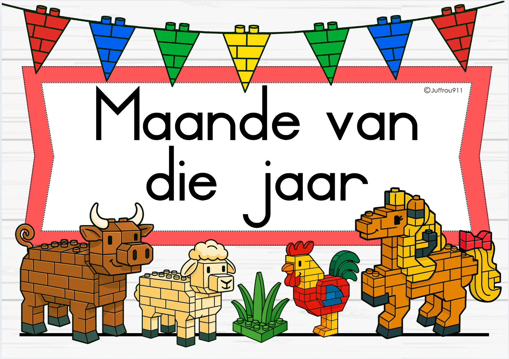 Plaasdiere Blokkies Klaskamertema - Image 9