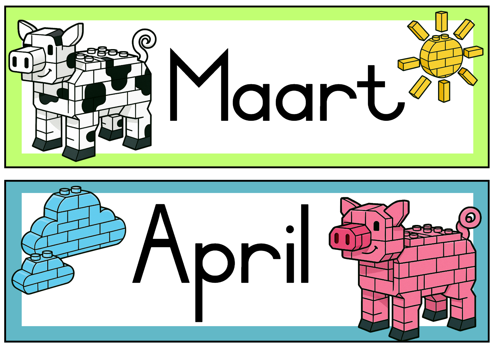 Plaasdiere Blokkies Klaskamertema - Image 11