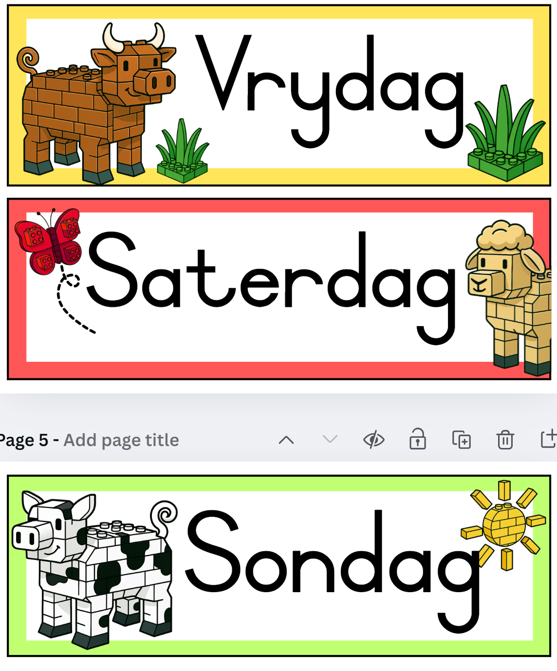 Plaasdiere Blokkies Klaskamertema - Image 13