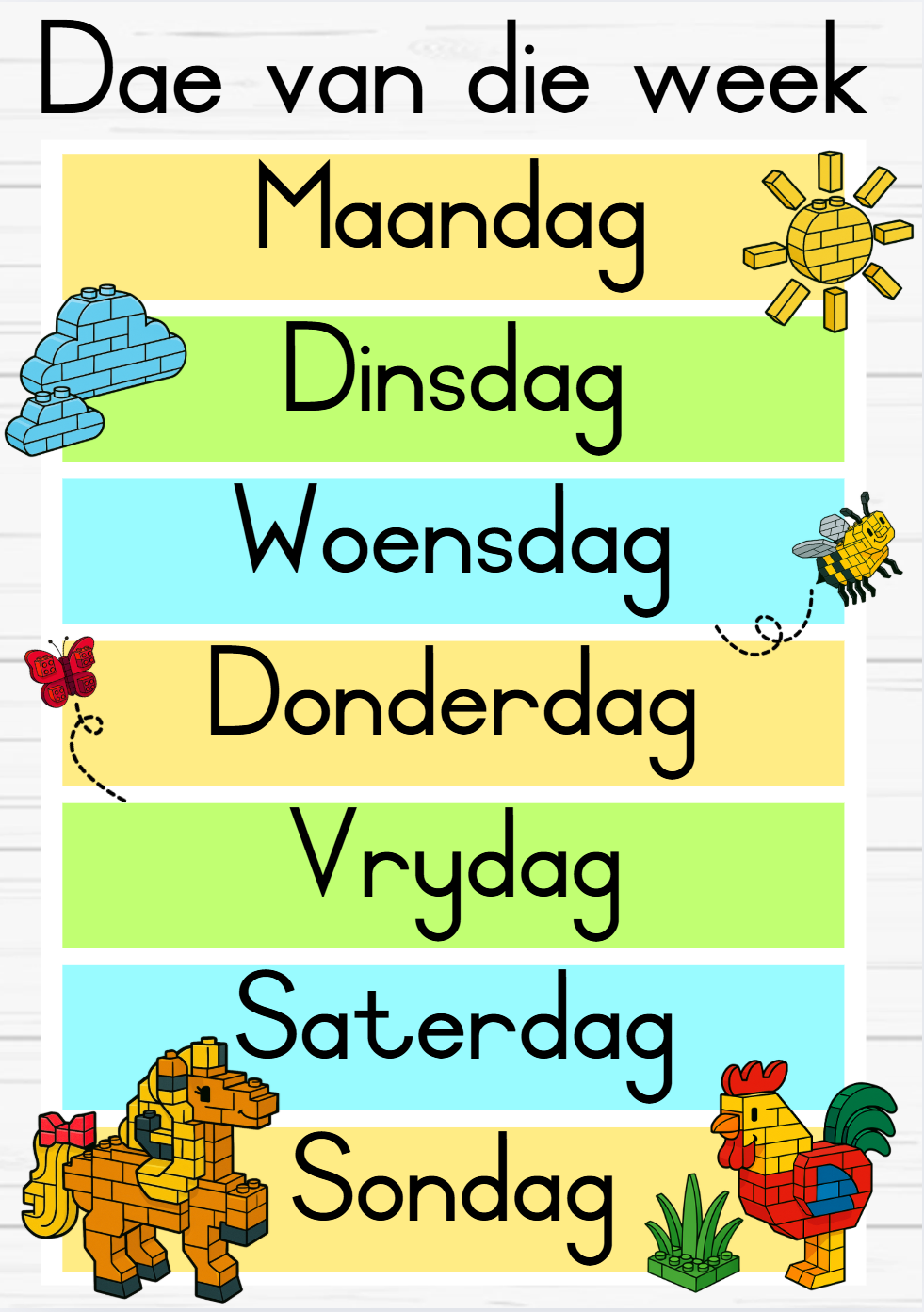 Plaasdiere Blokkies Klaskamertema - Image 21