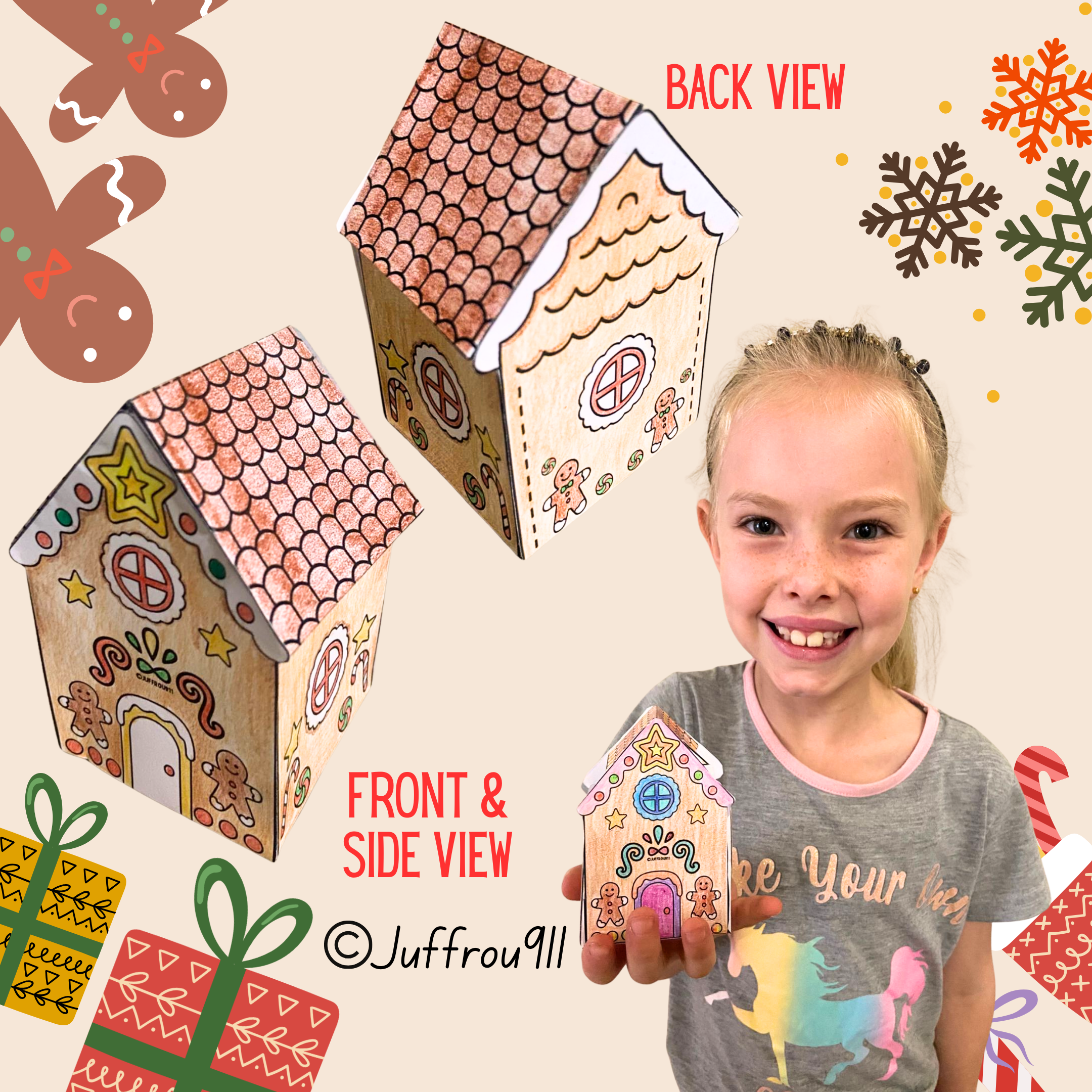 Gingerbreadhouse Template - Image 2