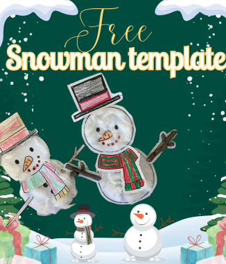 Snowman Template - Practice fine motor skills