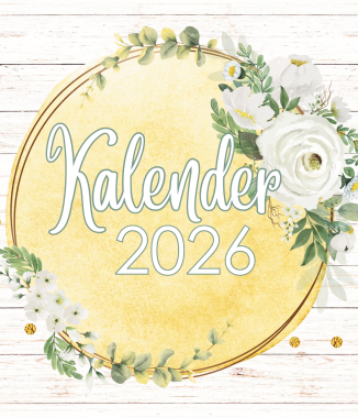 A4 en A3 Wit rose & Kameelperd - Tafelkalender 2026