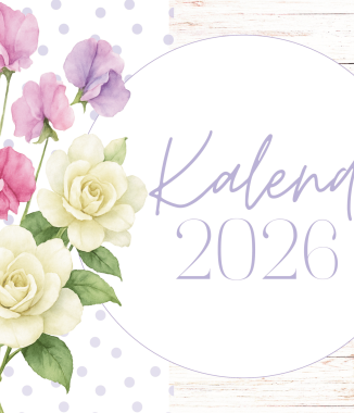 A4 en A3 Sweet Pea & Wit Rose Tafelkalender 2026