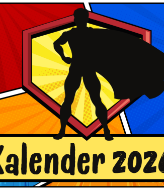 A3 Superheld Tafelkalender 2026