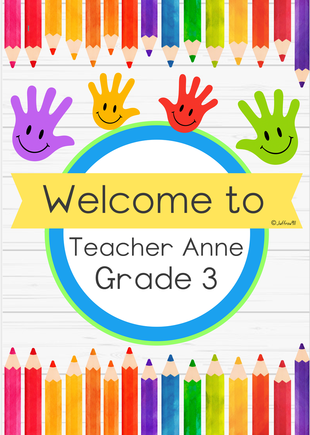 Colourful Theme - Hands and Pencils