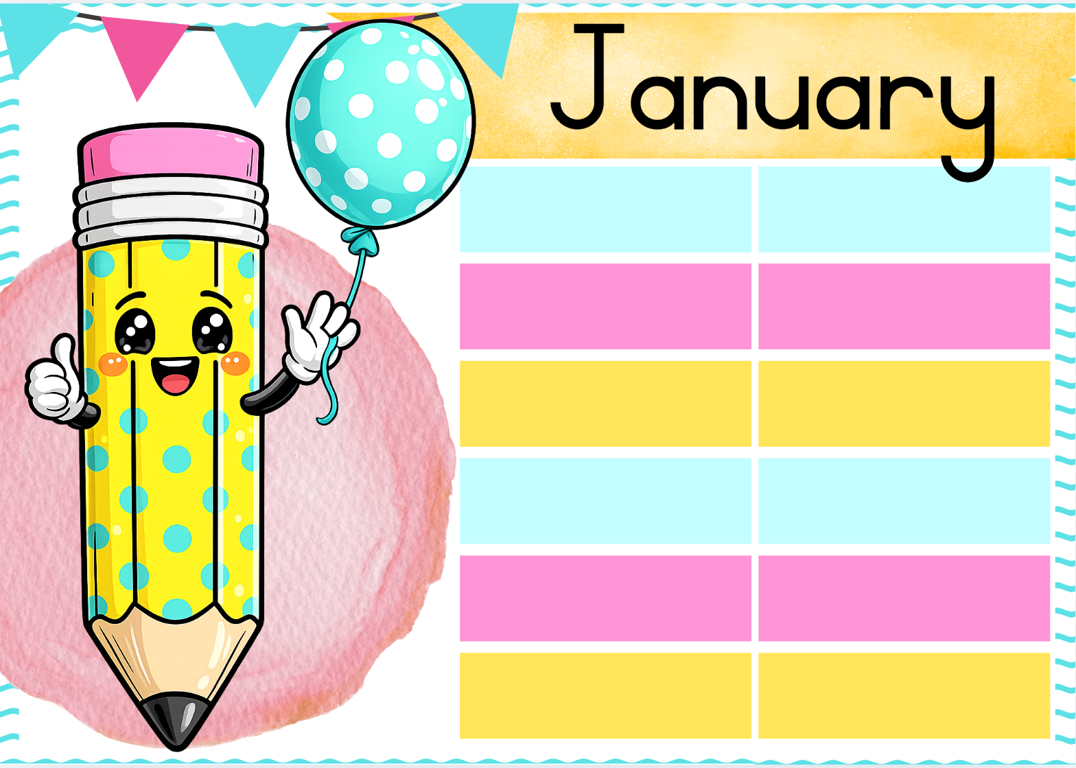 Colourful Theme - Hands and Pencils - Image 3