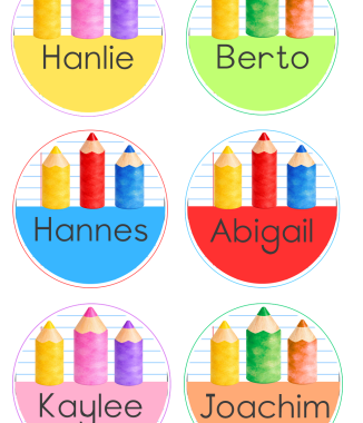 Pencil Editable Name Cards